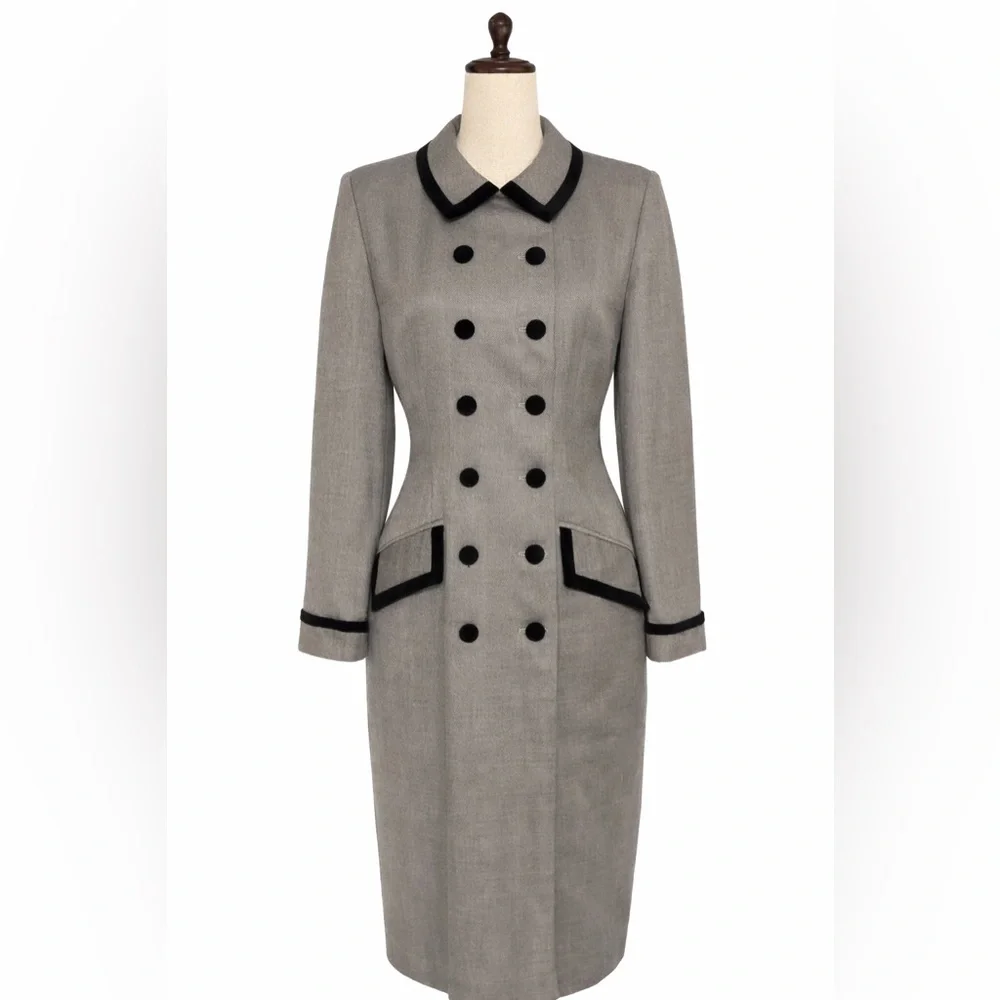 Vintage Kasper dress- modern suiting. Retro style- 6 - Picture 2 of 5